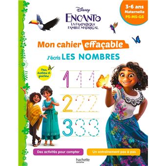 Encanto : La fantastique famille Madrigal - Disney - Encanto - Mon cahier effaçable - J'écris les nombres et je compte (3-6 ans) - 1