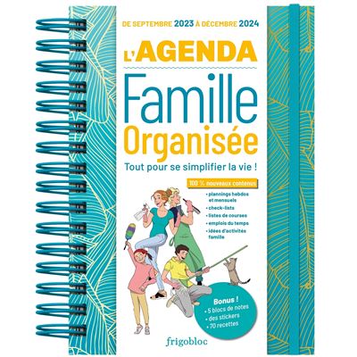 Agenda de poche 2024 de la famille organisée - bleu (de sept. 2023 à déc.  2024) - relié - Collectif, Livre tous les livres à la Fnac