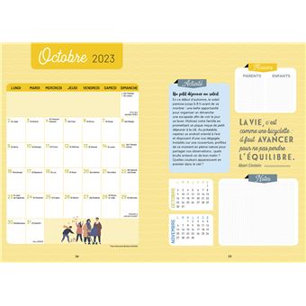 L agenda de ma vie bien organisée 2024, 16 mois - Livres famille