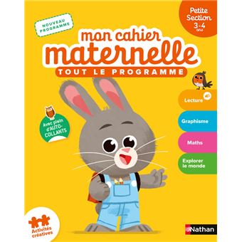 Mon cahier maternelle Petite section 3-4 ans - 1