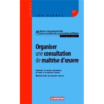 Organiser une consultation de maîtrise d'oeuvre - 1