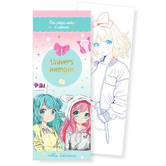 Univers mangas - Mes petites cartes à colorier - 1