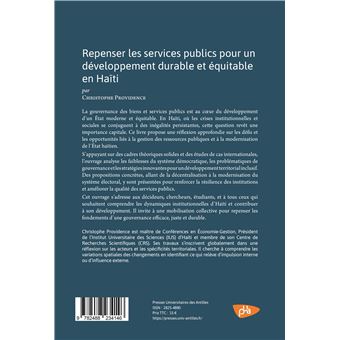 Repenser les services publics pour un développement durable et équitable en Haïti