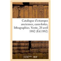 Catalogue d'estampes anciennes, école du XVIIIe siècle, école moderne