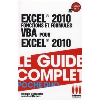 Guide cplt poche duo excel 2010 fonct & vba