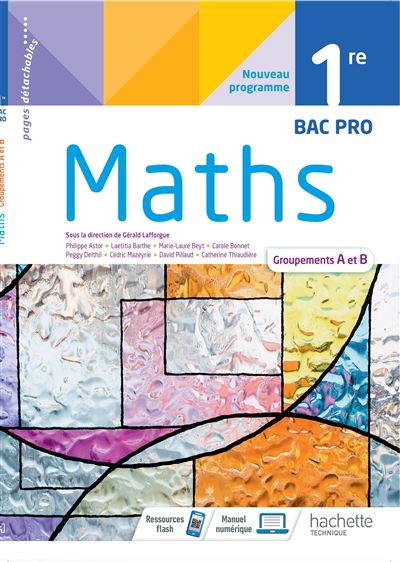 Mathematiques 1ere Bac Pro groupements A et B - cahier de l&
