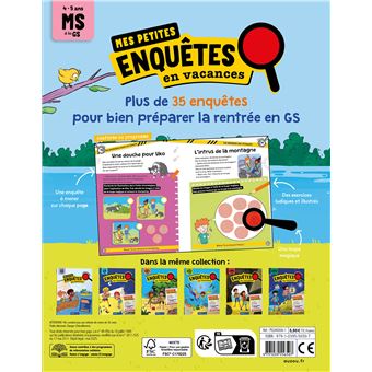 Mes petites enquêtes en vacances - de la MS à la GS - Cahier de vacances 2025