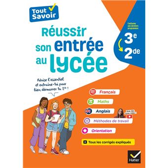 Réussir son entrée au lycée 3e -2de - 1
