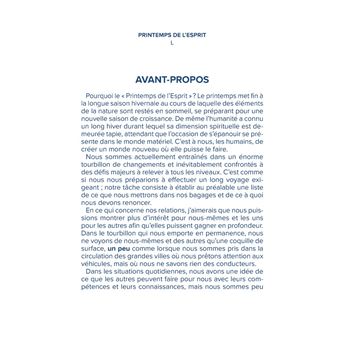 Le printemps de l'esprit