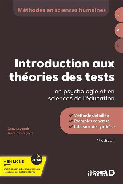 Introduction aux theories des tests en psychologie et en sci