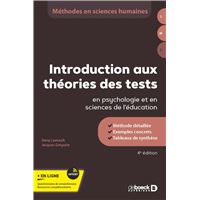 Introduction aux théories des tests en psychologie et en sciences de l'éducation