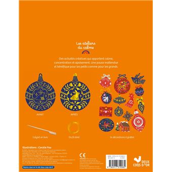 14 décos de Noel à gratter - pochette avec accessoires