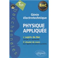 Physique appliquée Terminale STI Génie électrotechnique