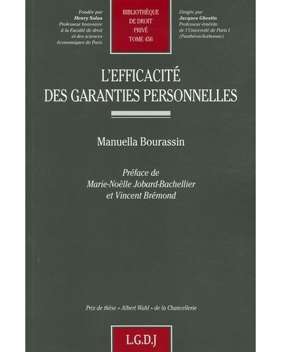 L'efficacité des garanties personnelles - M. Bourassin - broché