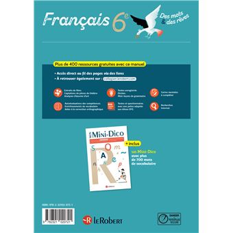 Des mots et des rêves - Français - 6e - 2025 - Manuel élève