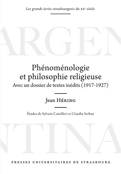 Phénoménologie et philosophie religieuse - Jean Hering - broché