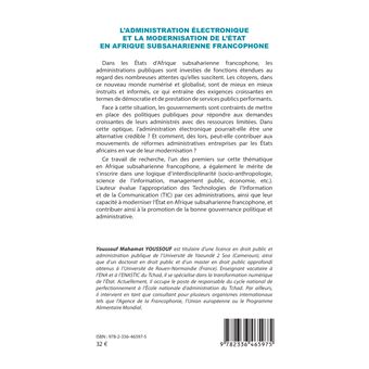 L’administration électronique et la modernisation de l’État en Afrique subsaharienne francophone