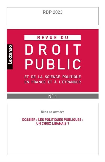 Revue du droit public et de la science politique en France e