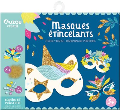 Masques étincelants - Ma pochette d'artiste - - Maude Guesné - Auzou Philippe Eds - Jeux livres objets - Auzou Philippe Eds