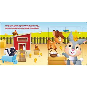 Mon premier livre puzzle : Disney Baby : Panpan et la ferme