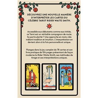 Jeu de Tarot 78 cartes - Design Classique Rider–Waite–Smith – Le