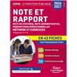 Note et rapport en 42 fiches - Méthode et exercices - Concours 2026-2027