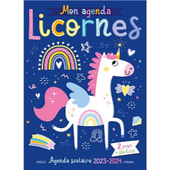 Agenda scolaire 2023-2024 - licornes - broché - Atelier Cloro