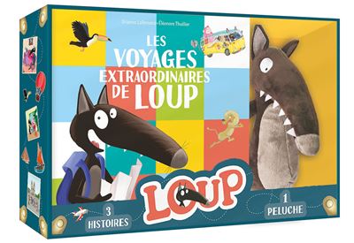 Loup - 3 histoires + 1 peluche : Coffret loup - les voyages extraordinaires de loup