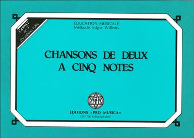 Chansons de deux à cinq notes, carnet n° 1