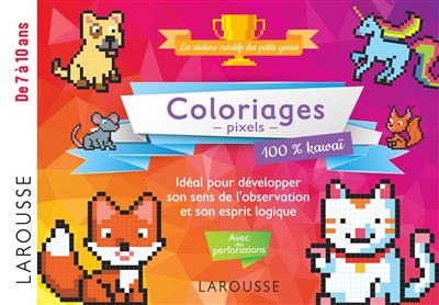 20 coloriages en pixel pour esprits logiques 100% Kawai