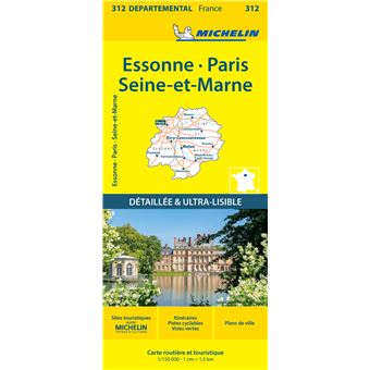 Carte Départementale Essonne, Paris, Seine-et-Marne - 1
