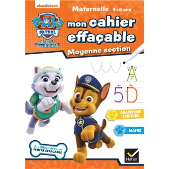 Pat' Patrouille, Paw Patrol - Mon cahier effaçable Pat'Patrouille MS - 1
