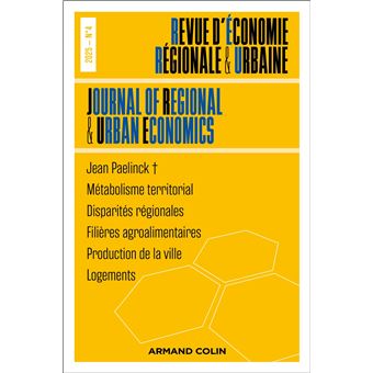 Revue d'économie régionale et urbaine Nº4/2025 - 1