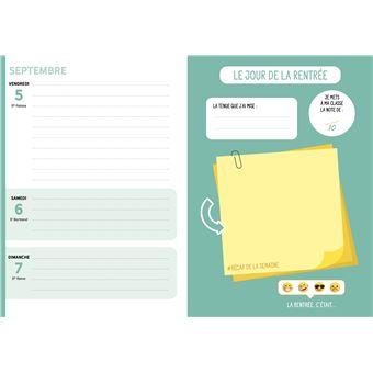 Agenda Scolaire BE YOU Cosmic 2025-2026 - 12 Mois Format 13.5x18.2cm Avec Autocollants