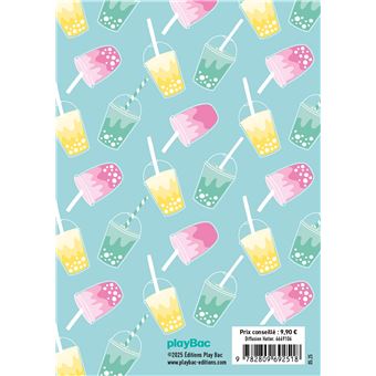 Mini agenda scolaire 2025-2026 - COUVERTURE BUBBLE TEA