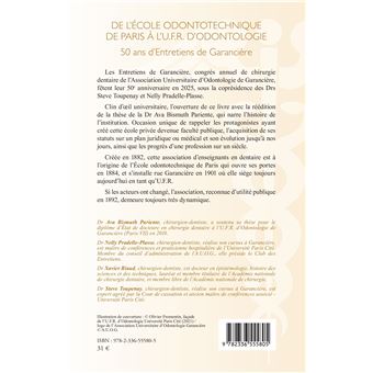 De l’École odontotechnique de Paris à l'U.F.R. d'Odontologie