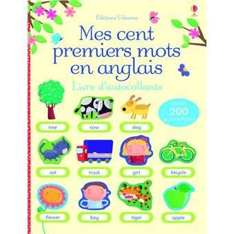 Mes cent premiers mots en anglais - Livre d'autocollants - 1