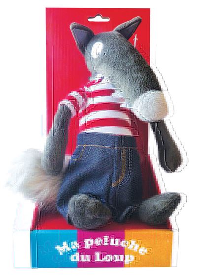 Loup 34 cm Boite peluche loup habille Orianne Lallemand broche Achat Livre fnac