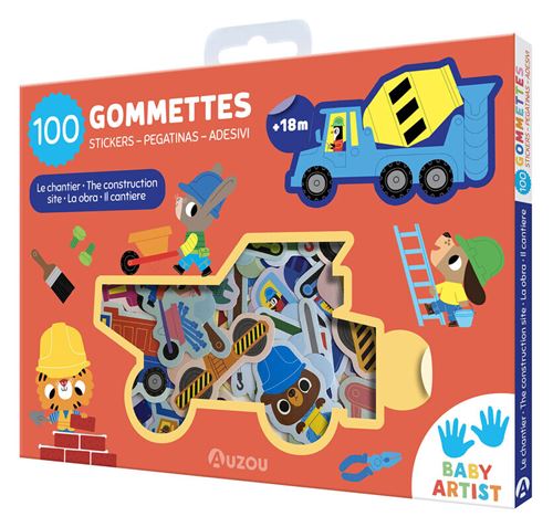 Ma pochette 100 gommettes Le chantier - Image 2
