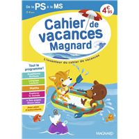 Cahier de vacances 2026, de la PS vers la MS 3-4 ans