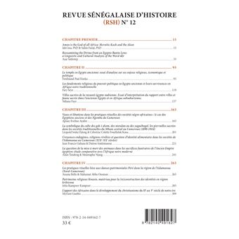 Revue sénégalaise d’histoire N°12 (RSH)