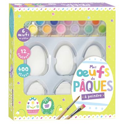 BOFUNX 24pcs Décoration De Pâques à Peindre Pendentif Oeufs En Bois à Colorier Avec Peinture Pinceau Yeux Amovible Pigment Pompoms Corde Loisir