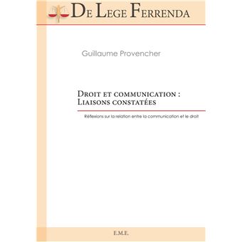 Droit et communication : Liaisons constatées - 1