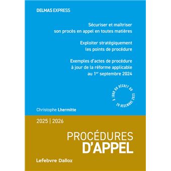 Procédures d'appel 2025/2026 - 1
