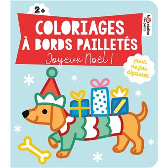 Coloriages à bords pailletés - Joyeux Noël ! - 1