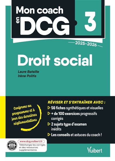 Mon coach en DCG 3  Droit social 2025-2026