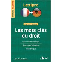 Les mots clés du droit (français/allemand)