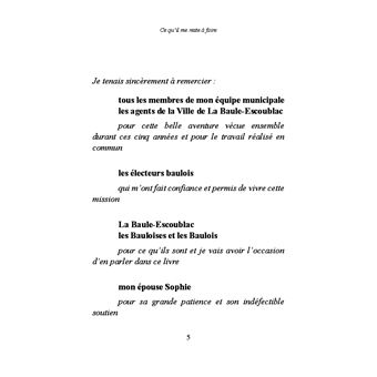Ce qu'il me reste à faire
