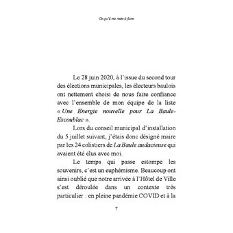 Ce qu'il me reste à faire