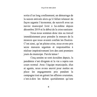 Ce qu'il me reste à faire